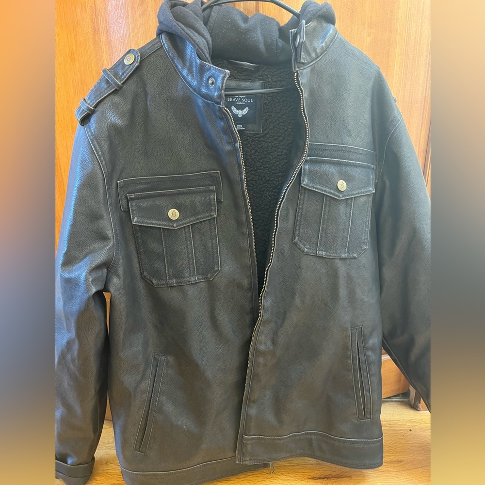 Brave Soul London leather jacket